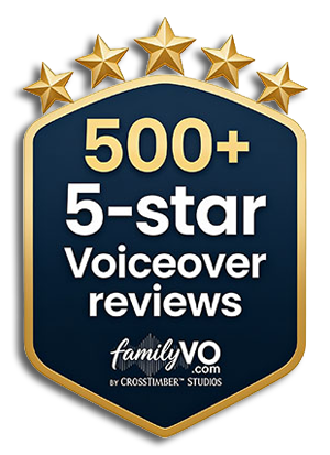 500+ 5-star Voiceover Reviews